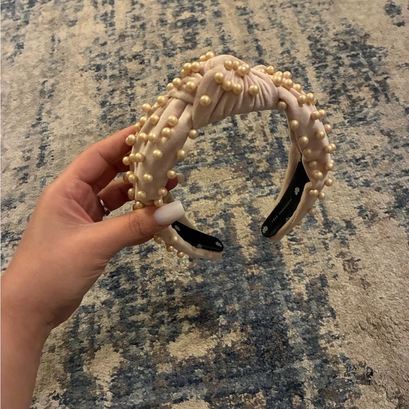 Lele Sadoughi Pearl-Embellished Pink Headband main image 4